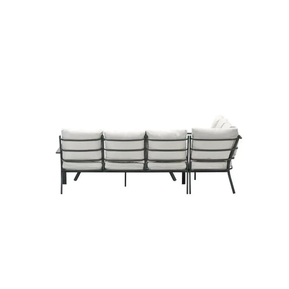 Sergio lounge-diningset - 3-delig - links - carbon black - desert sand