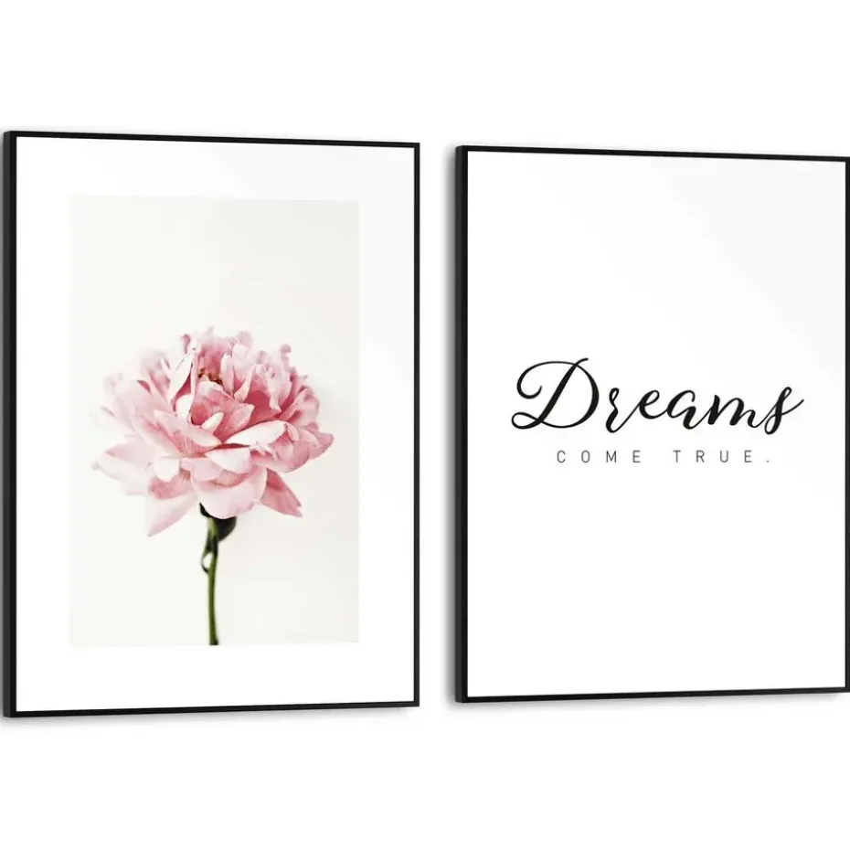 Set poster met lijst - Dream Flower