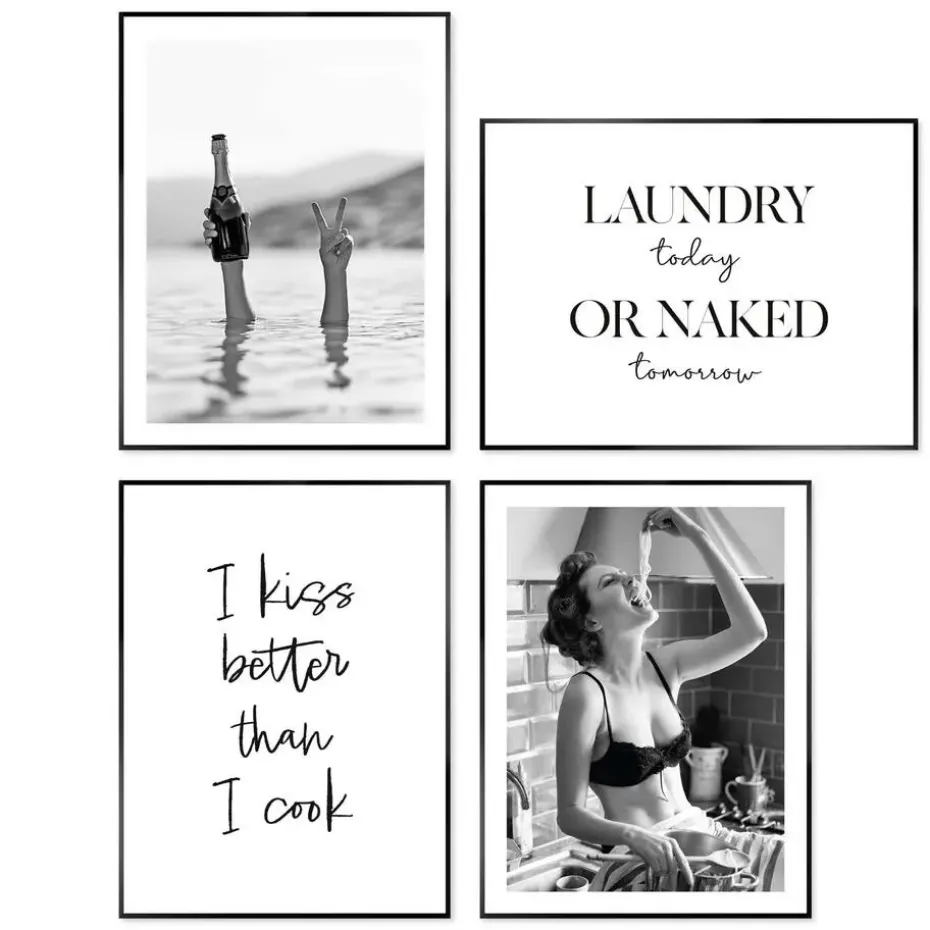 Set poster met lijst - Humor bundle