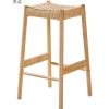 Set van 2 Barkrukken Massief Hout Scandinavisch