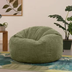Set van 2 icon Zitzak Kingston - Corduroy Zitzak Volwassenen - Saliegroen