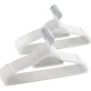 Set van 50 Kledinghangers met Fluweel - Ivoor Wit