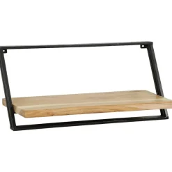 Set van 3 wandplanken Siebe-acacia/gepoedercoat metaal