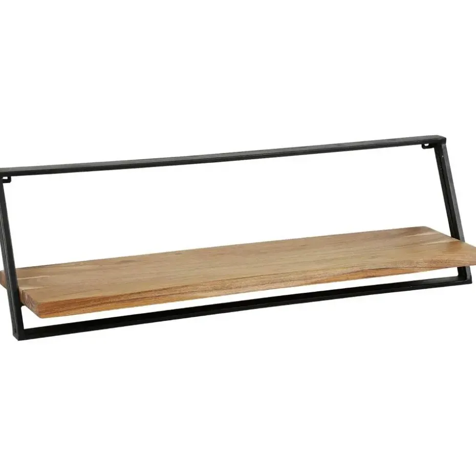 Set van 3 wandplanken Siebe-acacia/gepoedercoat metaal