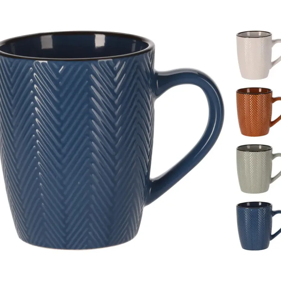 Siaki Koffiemok/theemok - Fishbone - terra - 370 ml