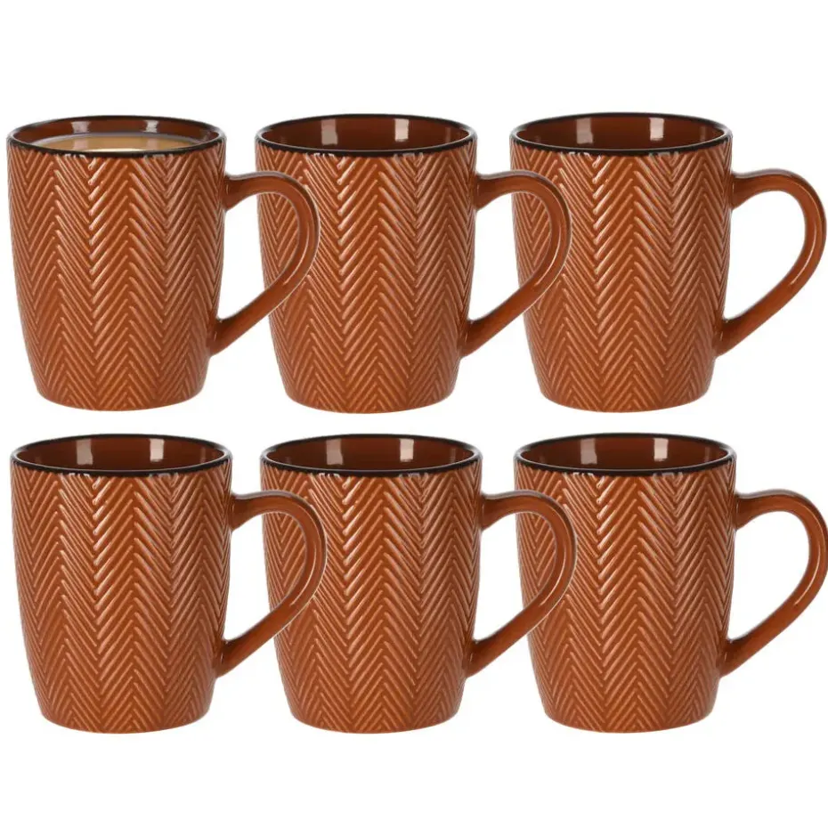 Siaki Koffiemok/theemok - Fishbone - terra - 370 ml