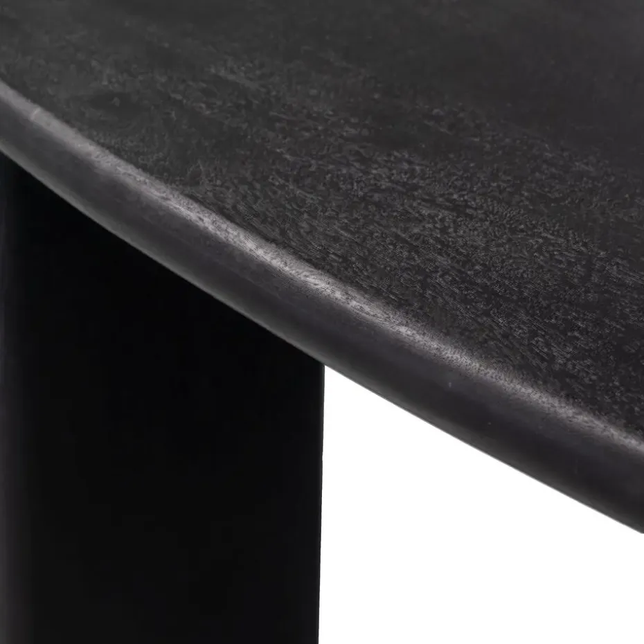 Sidetable Mangohout Zwart - 113x44x76cm - Rumi