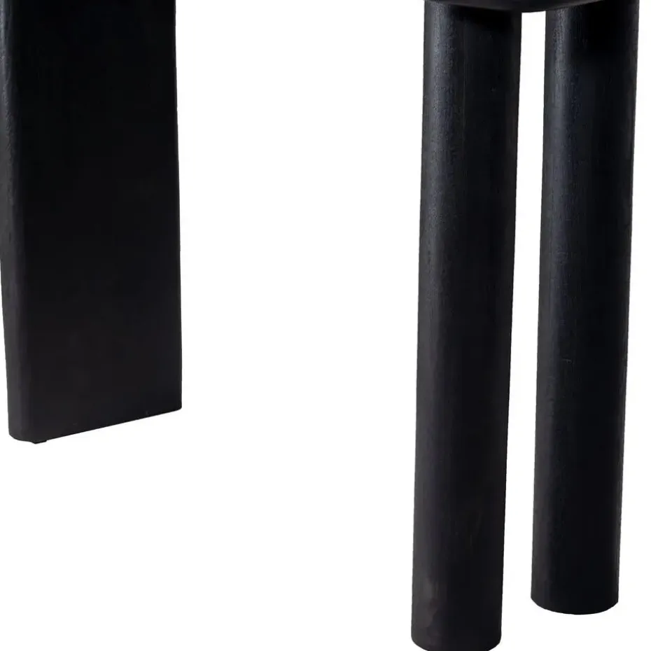 Sidetable Mangohout Zwart - 113x44x76cm - Rumi