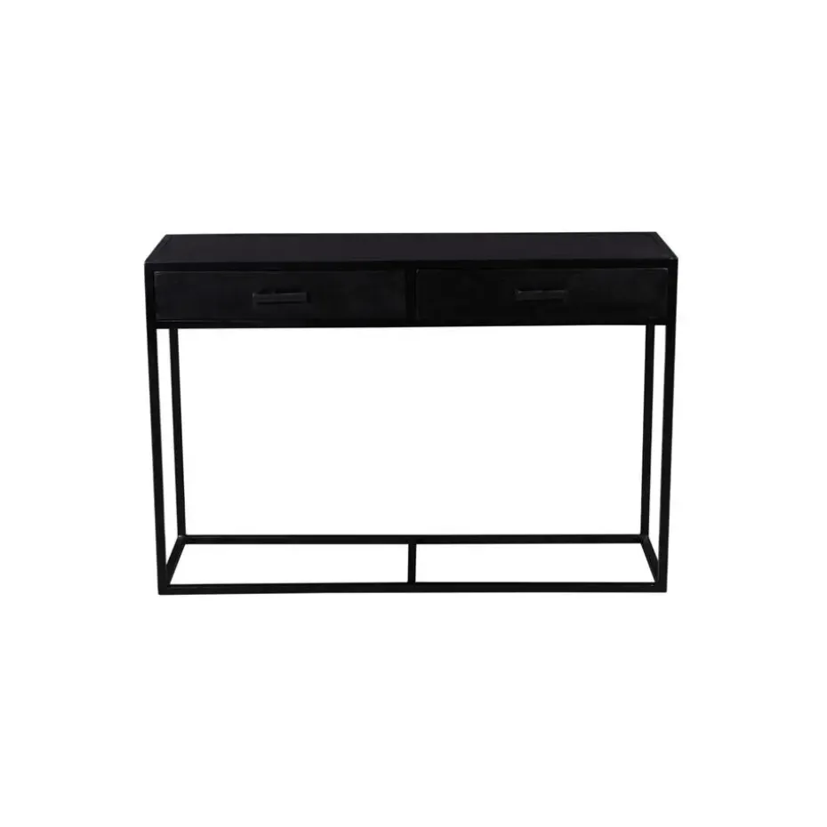 Sidetable Rechthoek 120cm - Zwart Mangohout - Kala