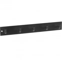 Siro Kapstok - 5 ophang haken - metaal - mat zwart - 11 x 36 cm