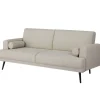 Slaapbank 3-Zits - Beige Stof - Zithoogte 47cm - 209x91x85cm - Jason