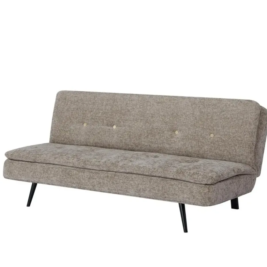 Slaapbank 3-Zits - Taupe Stof - Zithoogte 41cm - 179x87x80cm - Olive