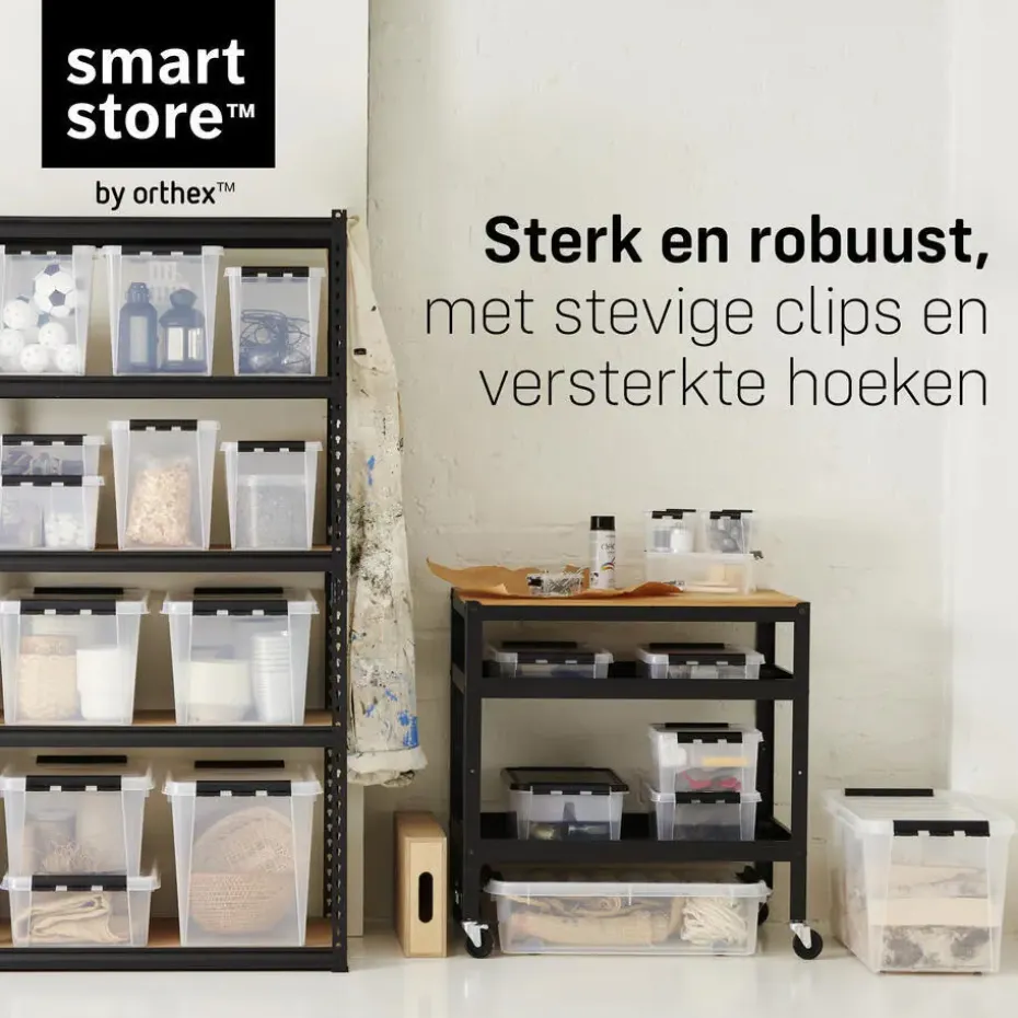 SmartStore Stevige Opbergbox 46L Set van 3 - 59x39x31cm