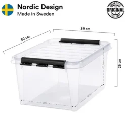 SmartStore Stevige Opbergbox 31L Set van 2 - 50x39x26cm