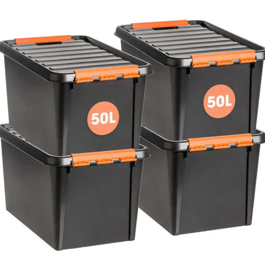 SmartStore Stevige Opbergbox 49L Set van 2 - 59x39x34cm