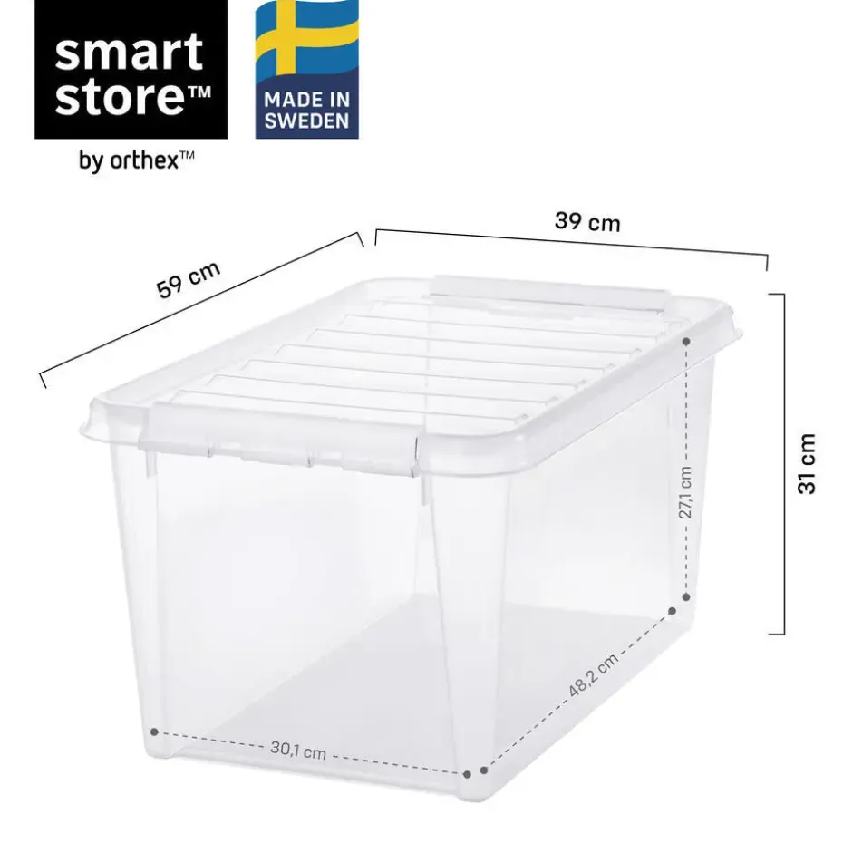 SmartStore Stevige Opbergbox 46L Set van 5 - 59x39x31cm