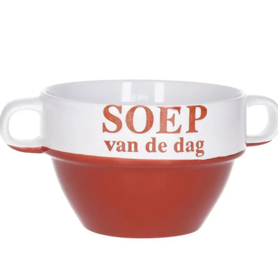 Soepkommen - Soep van de dag - rood - Stapelbaar