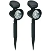 Solar Tuinlampen - Lazise - 2 stuks - Zwart