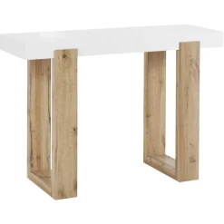 Solid - Consoletafel in wit/eikenoptik