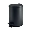 Spirella Pedaalemmer Cannes - zwart - 3L - metaal - 17 x 25 cm