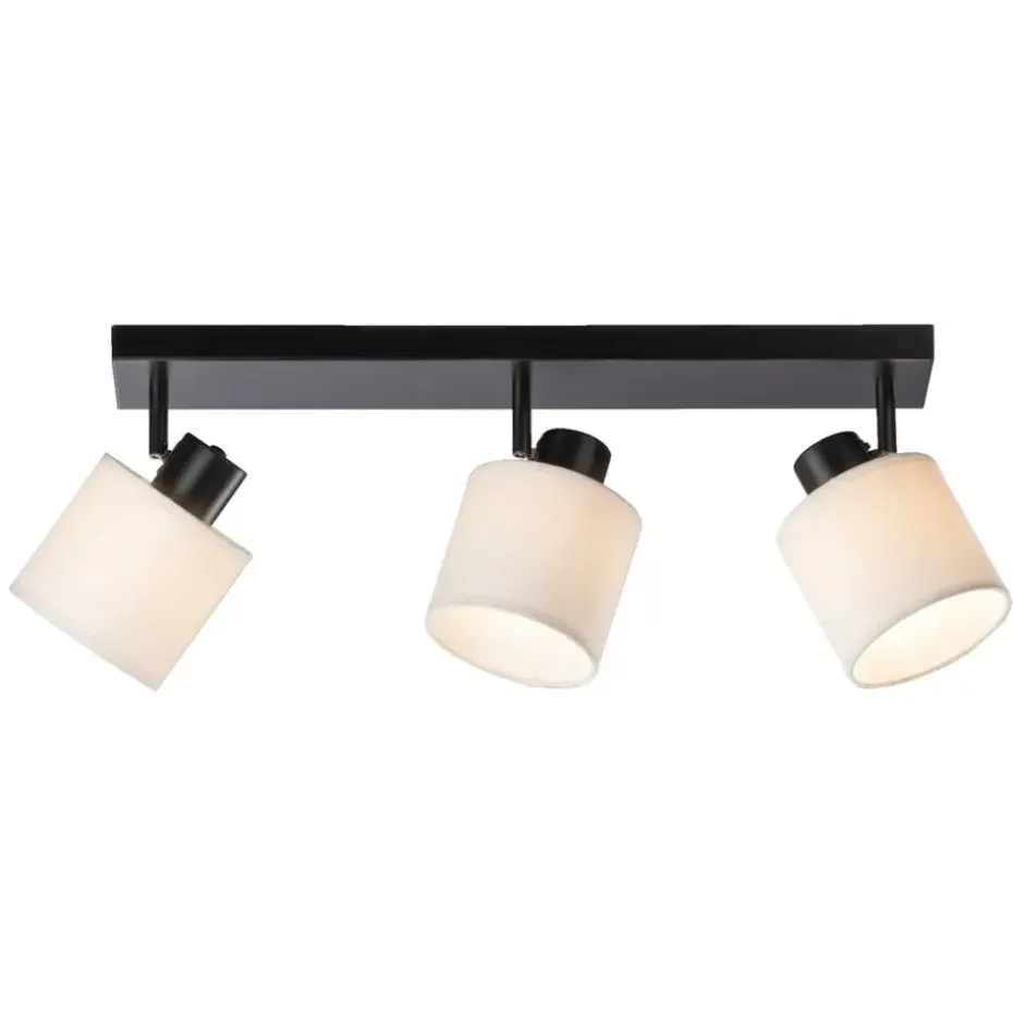 Spot 3-lichts Amani - zwart/off-white - E27