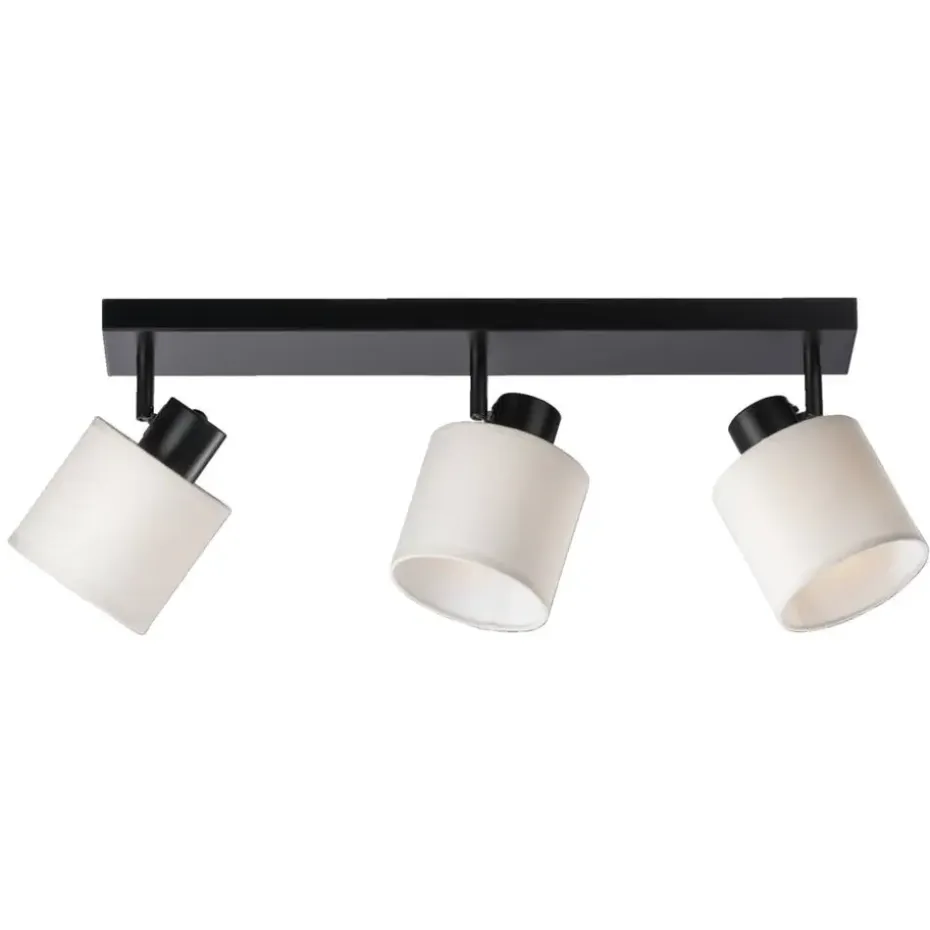Spot 3-lichts Amani - zwart/off-white - E27