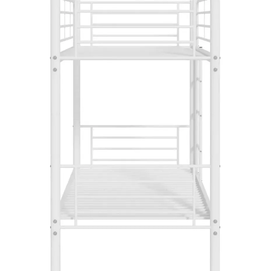 Stapelbed Dixie 90x200cm - metaal - mat wit