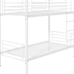 Stapelbed Dixie 90x200cm - metaal - mat wit