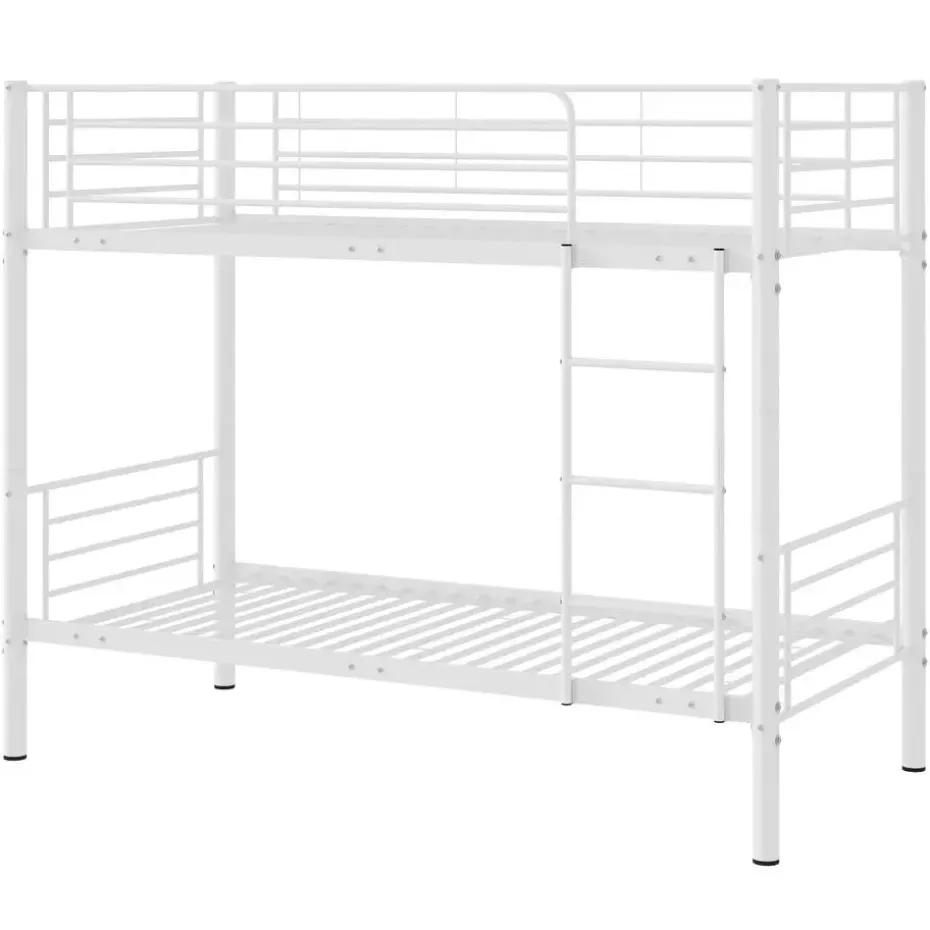 Stapelbed Dixie 90x200cm - metaal - mat wit