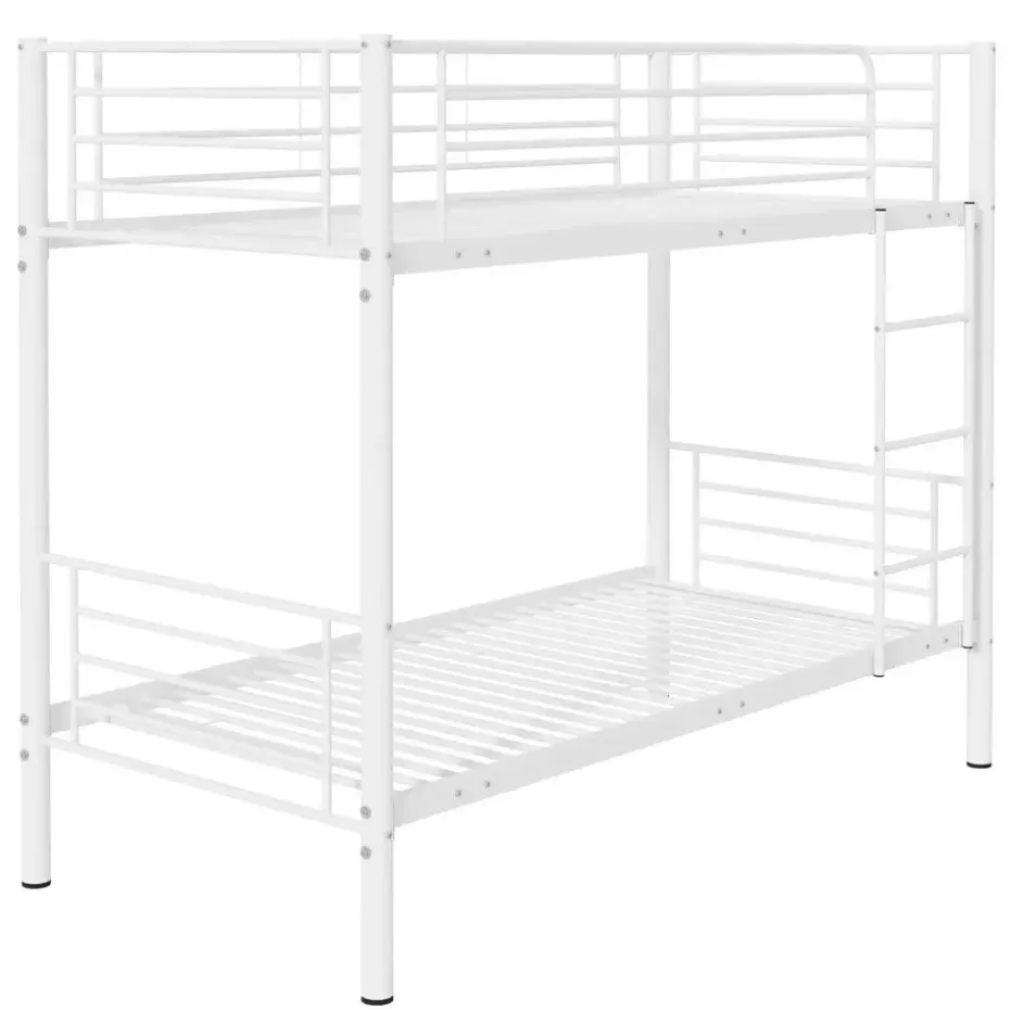 Stapelbed Dixie 90x200cm - metaal - mat wit