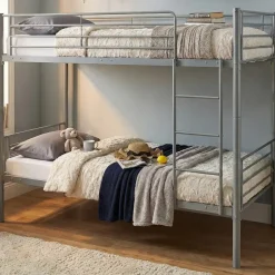 Stapelbed Dixie 90x200cm - metaal - mat grijs