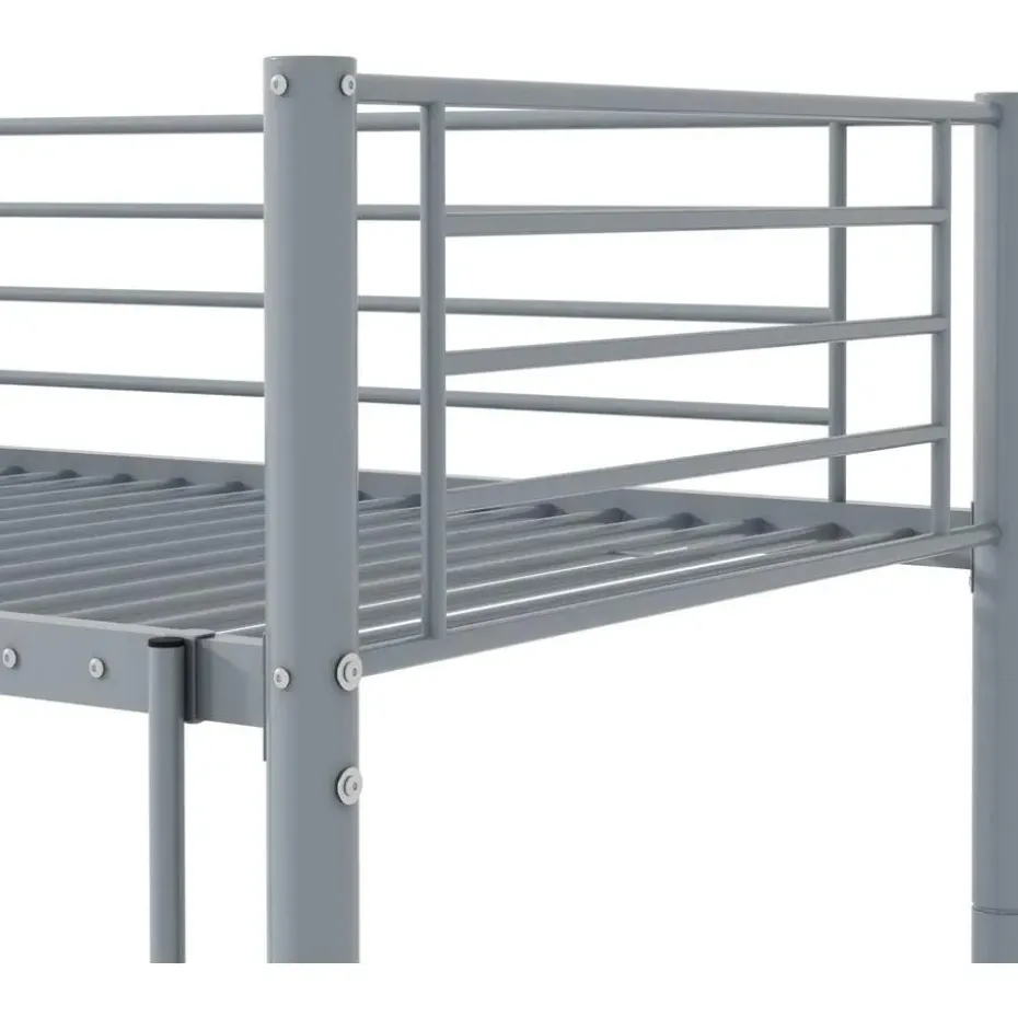 Stapelbed Dixie 90x200cm - metaal - mat grijs