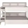 Stapelbed Leo - wit/eiken - 90x200 cm
