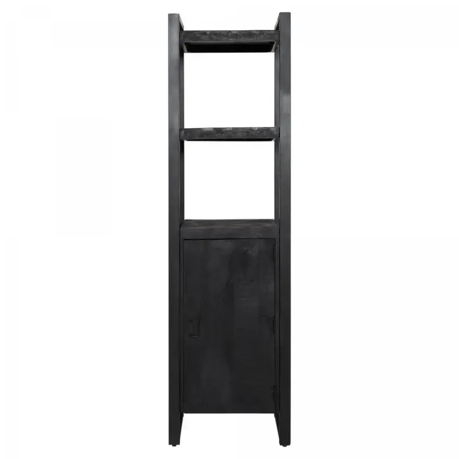 StarFurn - Boekenkast Boaz Black 1 deur - 55 cm - zwart