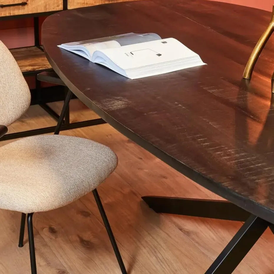 StarFurn - Deens ovale eettafel Elegance - 200 cm - zwart