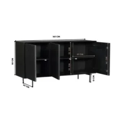 StarFurn - Dressoir Madison 165 cm - zwart