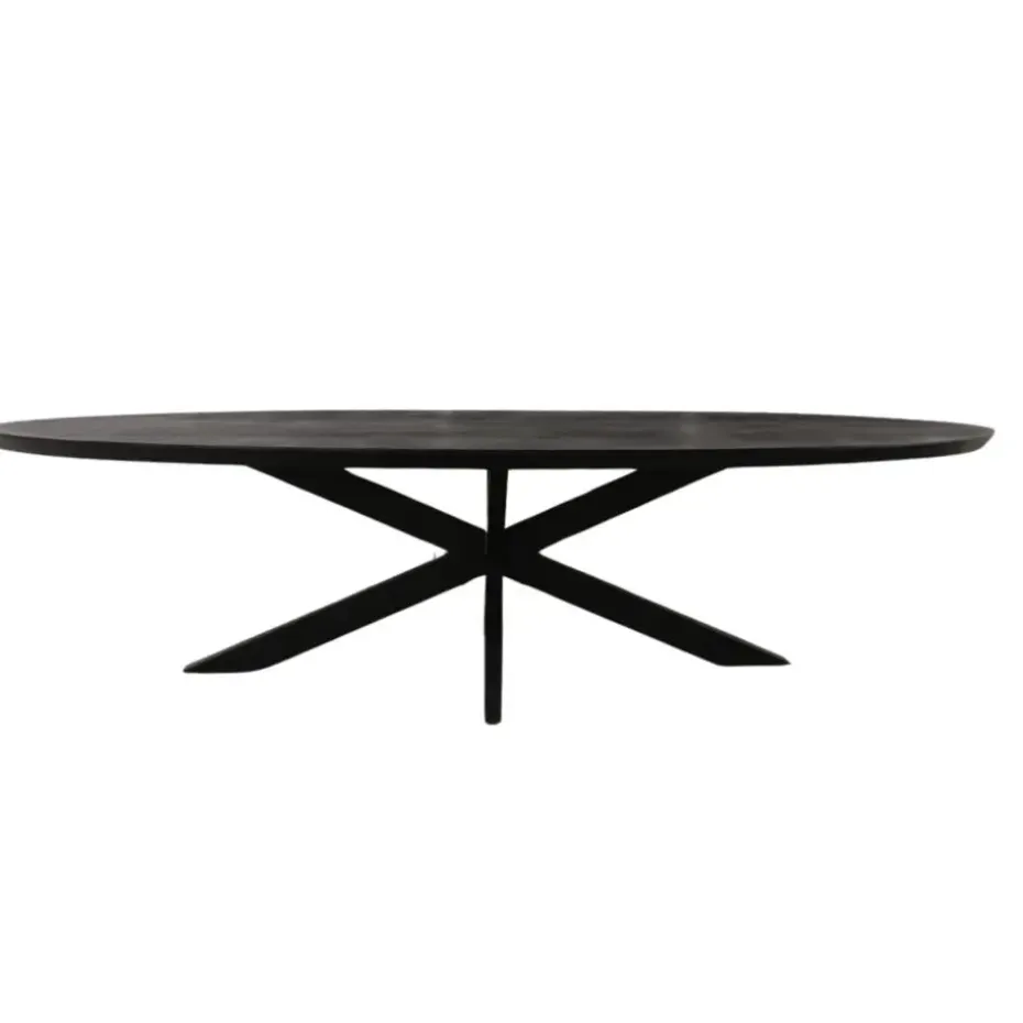 Starfurn - Eettafel Brandy - Zwart - 110x240x76 cm