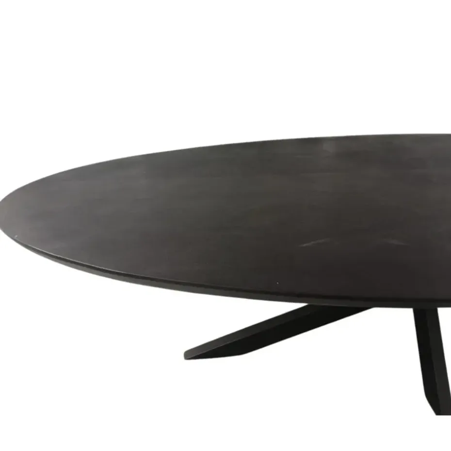 Starfurn - Eettafel Brandy - Zwart - 110x240x76 cm