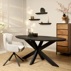 Starfurn - Eettafel Brandy - Zwart - 90x160x76 cm