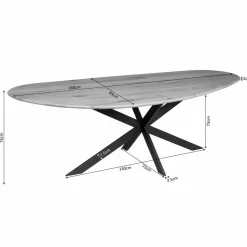 Starfurn - Eettafel Lou - Zwart - 84x180x76 cm