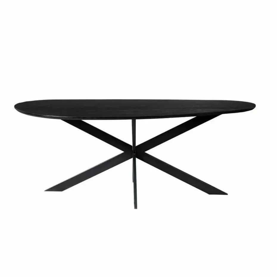 Starfurn - Eettafel Lou - Zwart - 98x210x76 cm