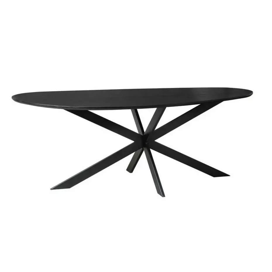 Starfurn - Eettafel Lou - Zwart - 98x210x76 cm