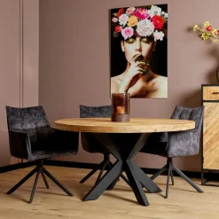 StarFurn - Ronde eettafel Denver - ø130 cm - naturel