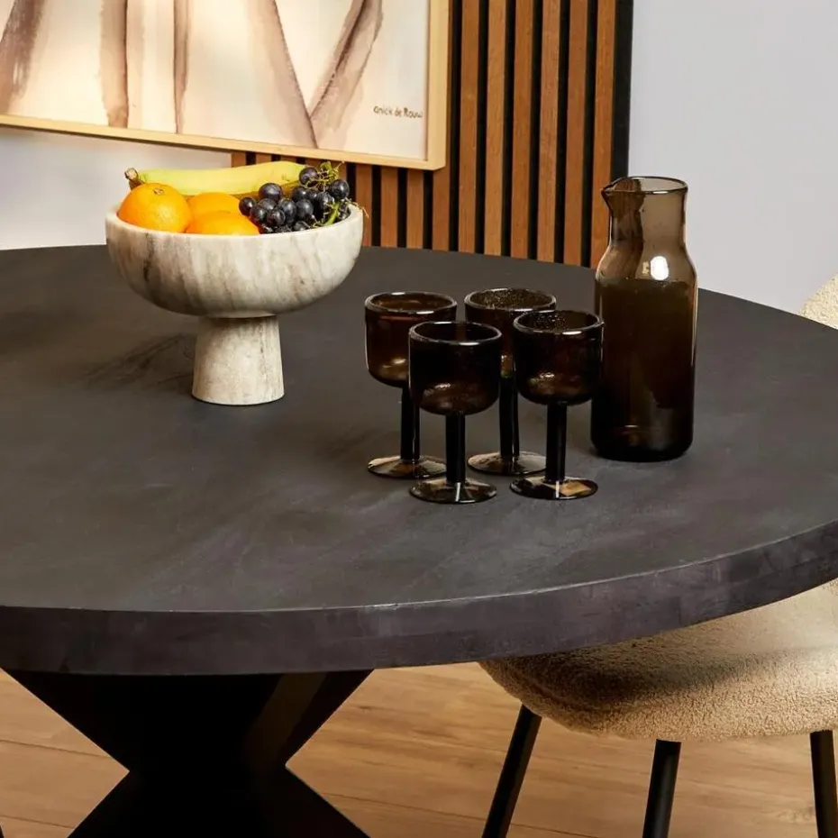 StarFurn - Ronde eettafel Denver - ø140 cm - zwart