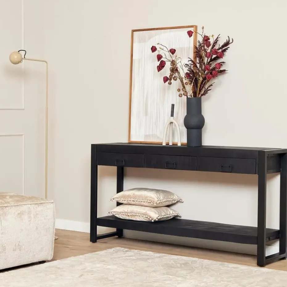 StarFurn - Sidetable Boaz - 150 cm - zwart