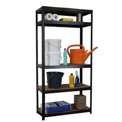 Stellingkast / Magazijnstelling - Zwart - 5 planken