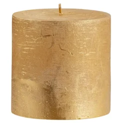 Stompkaars rustiek - goudkleur - 10xØ10 cm