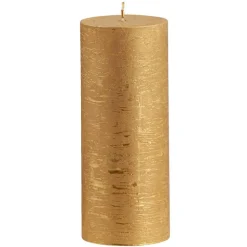 Stompkaars rustiek - goudkleur - 17xØ7 cm
