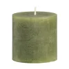 Stompkaars rustiek Sfeer - olijfgroen - 7 cm