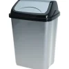 Storage Solutions Afvalemmer - 5L - grijs/zwart - klep deksel